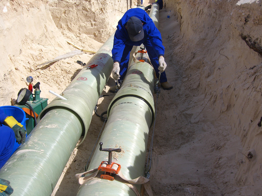 Proyecto de tubería de agua contra incendios FRP para el campo petrolífero de la cuenca de Sirte, Libia