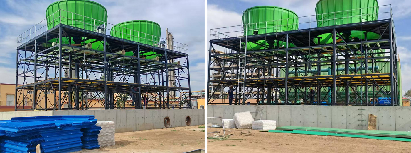 Proyecto de mejora de la torre de enfriamiento de FRP para la planta de fundición de Vietnam