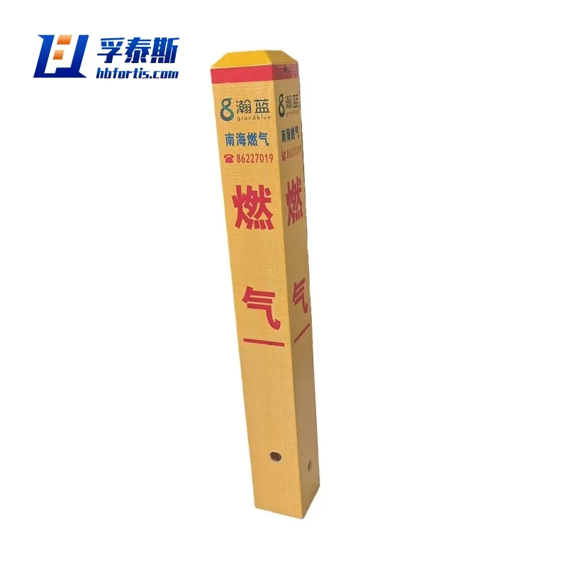 Poste marcador de fibra de vidrio GFRP FRP para cable Se&ntilde;al de advertencia de ubicaci&oacute;n FT-MP1