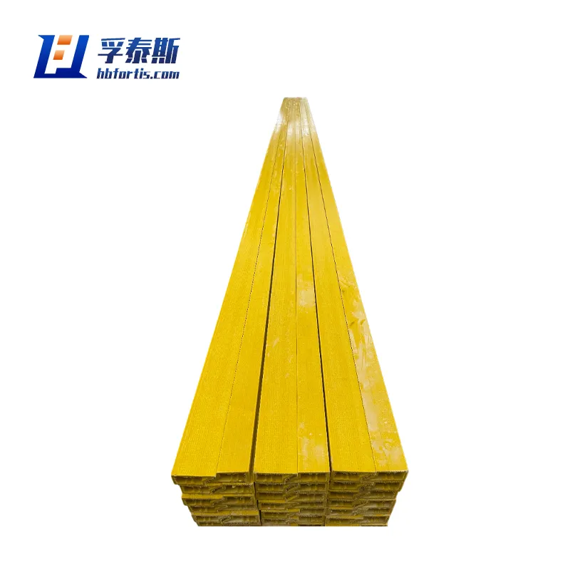 Tubo rectangular de fibra de vidrio GFRP FRP para soporte de equipos soporte fotovoltaico FT-RCT35s