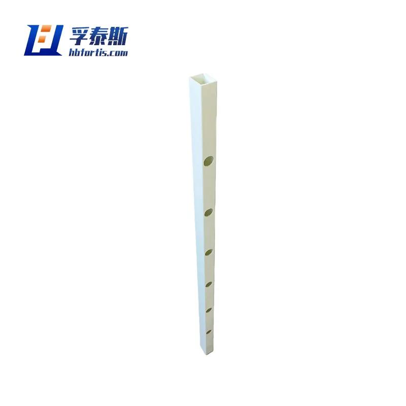 Tubo rectangular de fibra de vidrio GFRP FRP para soporte de equipo, marco de ventana de cerca de ba