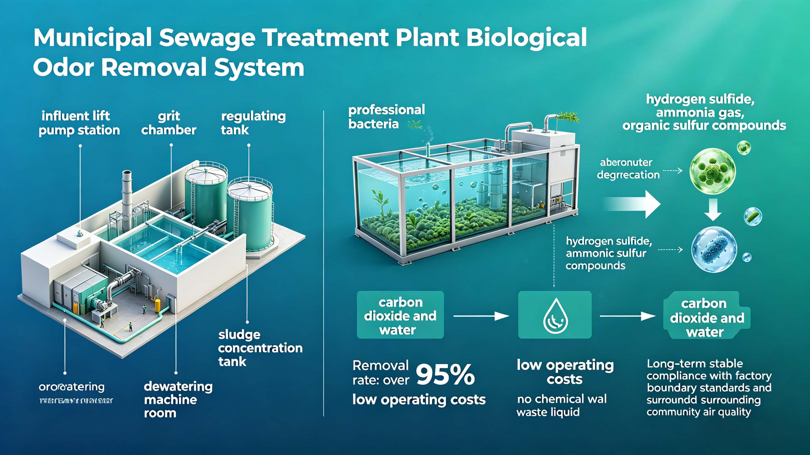 Fiberglass GFRP FRP Biological deodorization system for Pharmaceutical Industry FT-BDS2