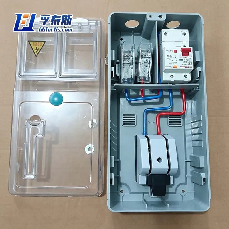 Caja de medidor de pl&aacute;stico monof&aacute;sico de fibra de vidrio GFRP FRP FT-EMC-13 para China proveedor