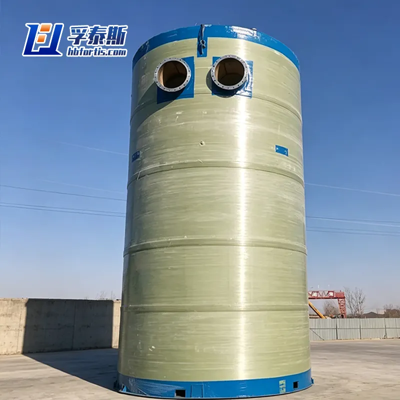 Fiberglass GFRP FRP Integrated prefabricated pumping station for Mining Quarry Dewatering FT-PPS4
